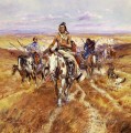 Cuando las llanuras eran sus indios, el estadounidense occidental Charles Marion Russell